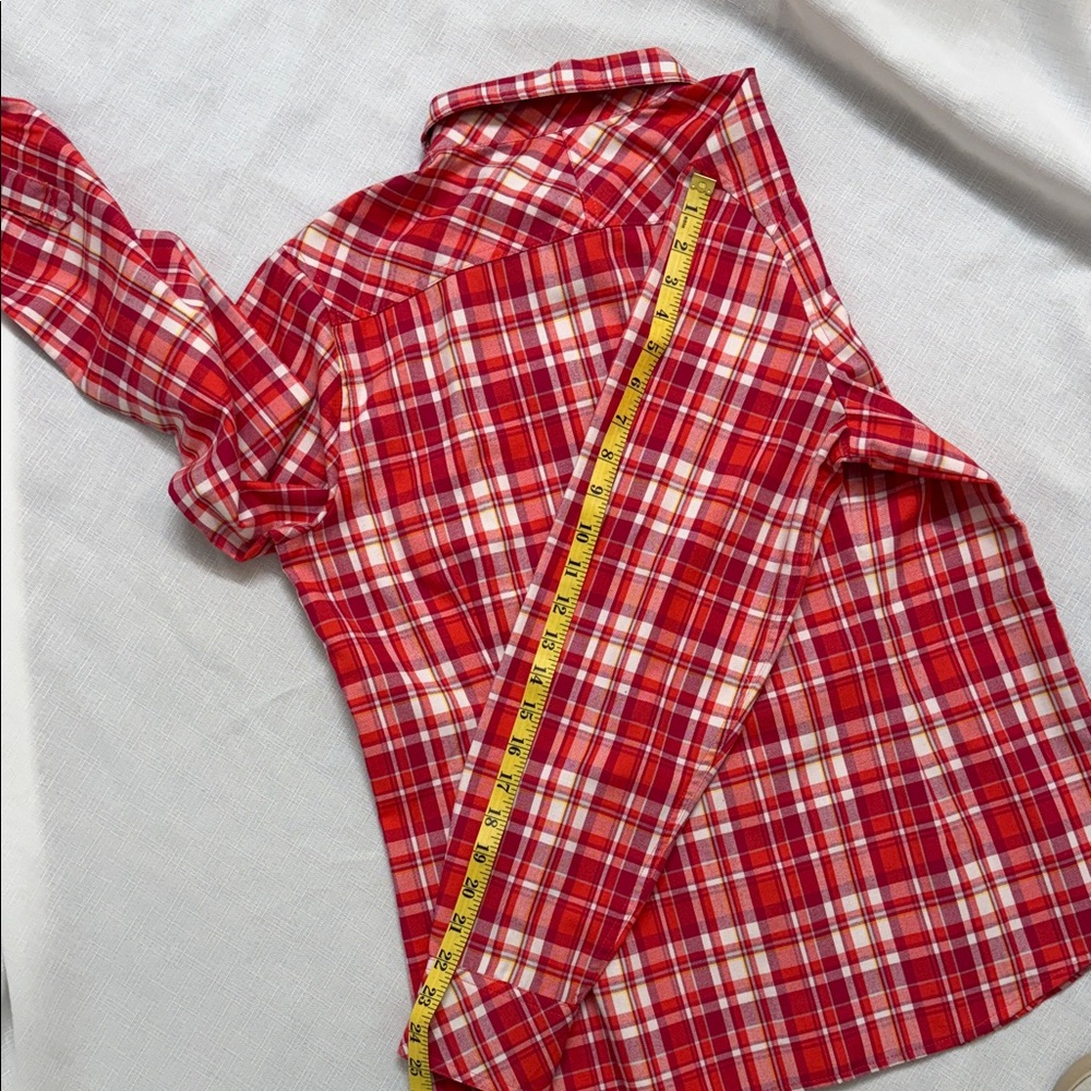 The North Face Pink Plaid Button Down Shirt - Picture 6 of 7